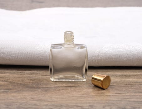 Bottle on wood