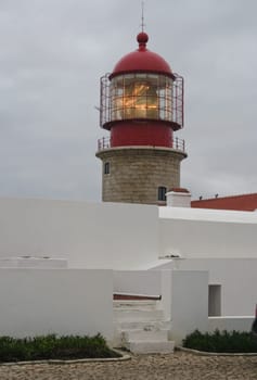 Lighthouse top detail, Cape St., Vincent, Portugal