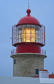 Lighthouse top detail, Cape St., Vincent, Portugal