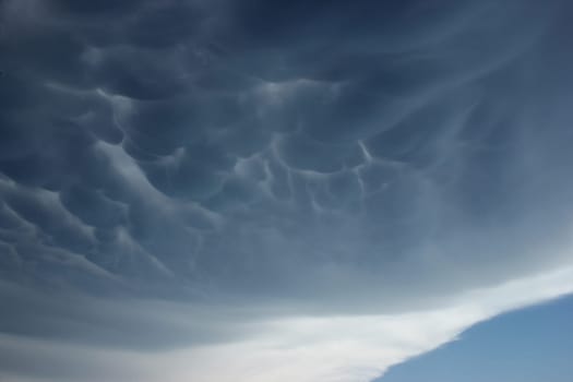 Mammatus clouds over northern Hesse