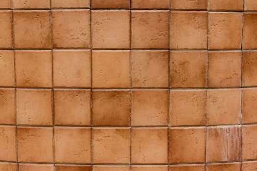 brown ceramic wall tiles and details of surface