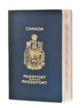 Canadian passport isolated on white