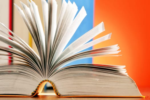 Composition with book on the table