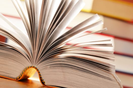 Composition with book on the table