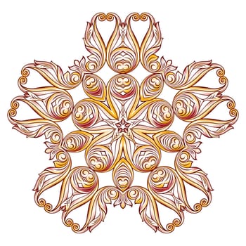 Floral pattern in pastel rose pink and yellow shades on white background