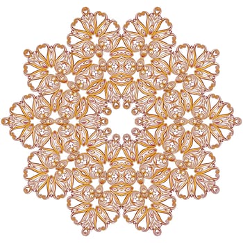 llustration of floral pattern in pastel rose pink and yellow shades on white background