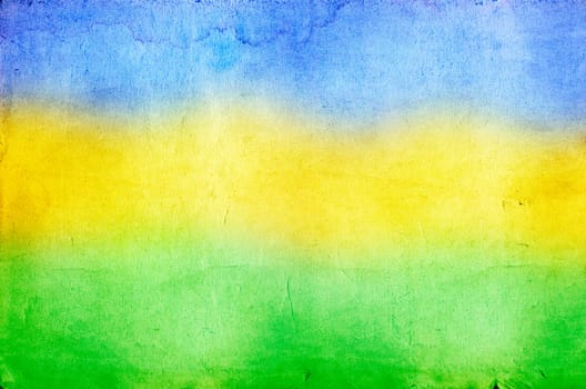 Vintage photo with the colors of the Brazil flag