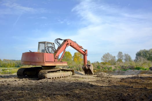 Excavator earthworks