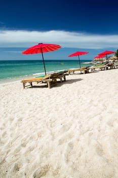 Caribbean clear beach and tropical sea