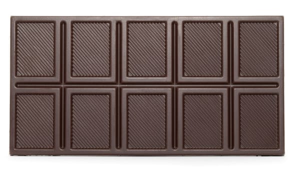 Chocolate isolated on a white