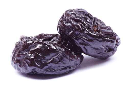 Dried plum on a white background
