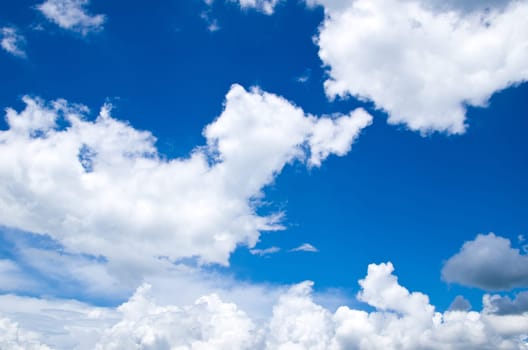 blue sky background with tiny clouds