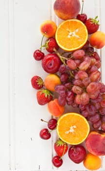 Fresh colorful Somer Fruechte as background