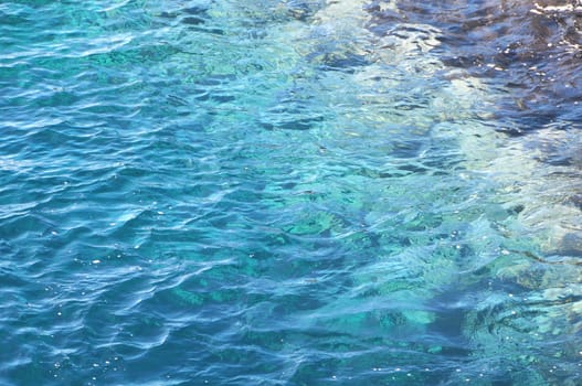 Blue Water Waves Texture on the Atlantic Ocean