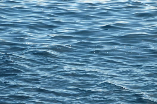 Blue Water Waves Texture on the Atlantic Ocean