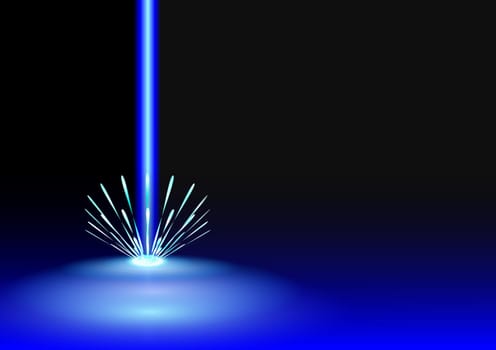 Laser background blue