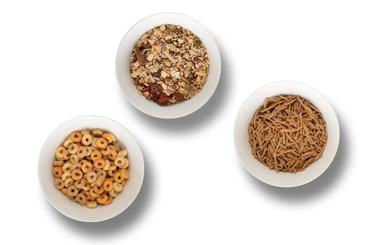 A close up shot of breakfast cereals
