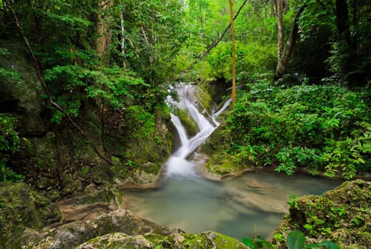 Deep forest waterfall in Thailand