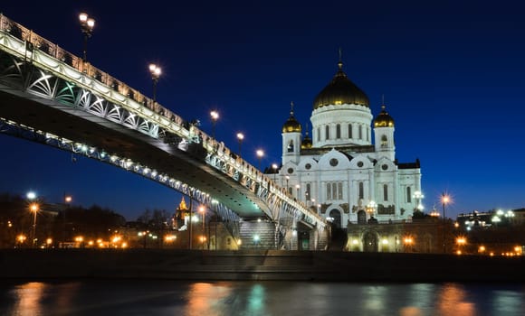 Stunning view of the largest of the Russian Orthodox Church in Moscow, Russia