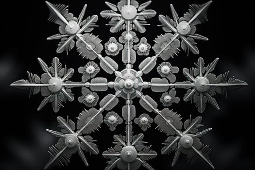 An artistic masterpiece showcasing the exquisite details and singular beauty of individual snowflakes, captured through the lens of macro photography, unraveling their complex, one-of-a-kind designs.