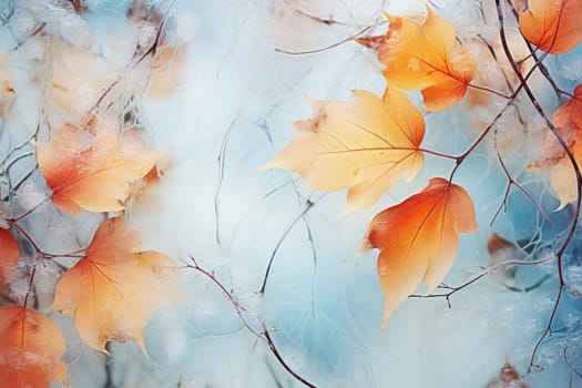 An exquisite display of artistry, capturing the intricate and mesmerizing patterns formed by frost on windows, leaves, and various surfaces through the lens of macro photography, resulting in striking and abstract visual compositions.