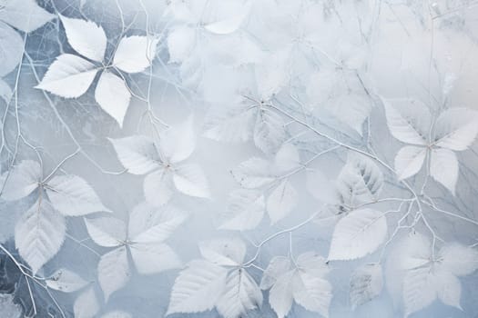 An exquisite display of artistry, capturing the intricate and mesmerizing patterns formed by frost on windows, leaves, and various surfaces through the lens of macro photography, resulting in striking and abstract visual compositions.