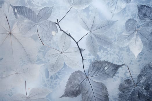 An exquisite display of artistry, capturing the intricate and mesmerizing patterns formed by frost on windows, leaves, and various surfaces through the lens of macro photography, resulting in striking and abstract visual compositions.