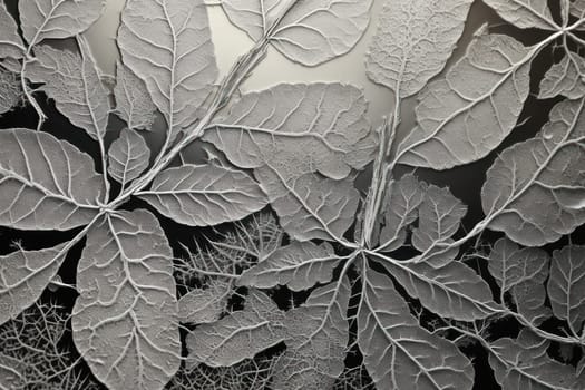 An exquisite display of artistry, capturing the intricate and mesmerizing patterns formed by frost on windows, leaves, and various surfaces through the lens of macro photography, resulting in striking and abstract visual compositions.