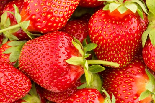 Close up of fresh strawberry - Food frame background
