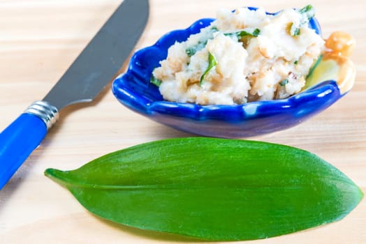 Wild garlic,lard