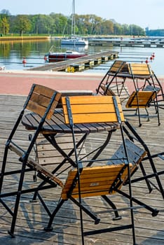 Beer garden at the harbour