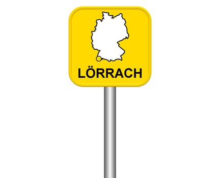 Entrance sign: Lörrach