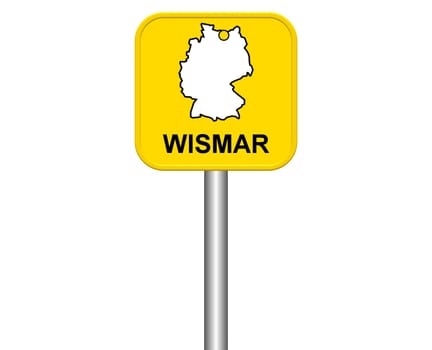Entrance sign: Wismar