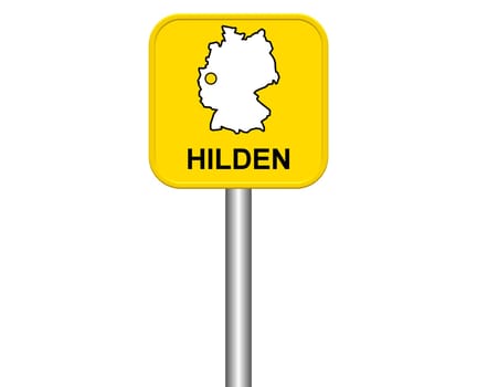 Entrance sign: Hilden
