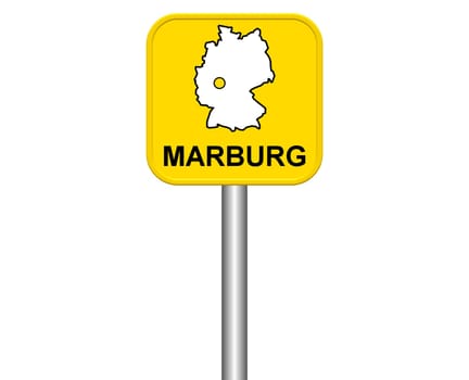 Entrance sign: Marburg