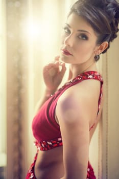 lady in red