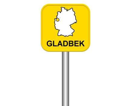 Entrance sign: Gladbek