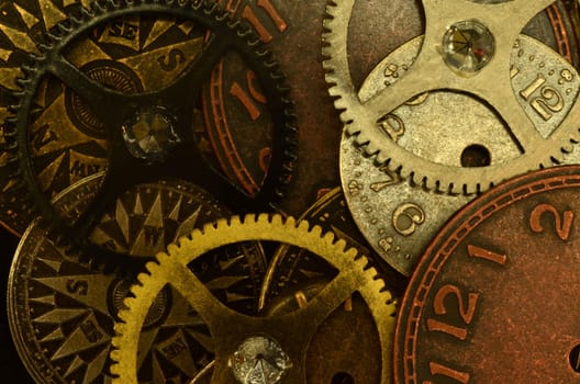 agglomeration of various watch parts