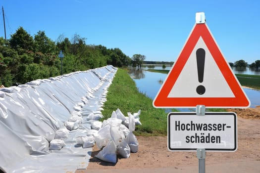 Flooding on the Elbe near Magdeburg