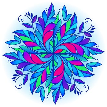 Winter pattern  with varicolored leafs around