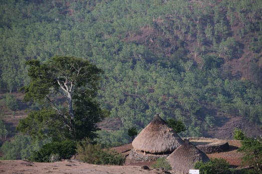 Mountain village Maubisse south of Dili in East Timor on the two separate island of Timor in Asia.
