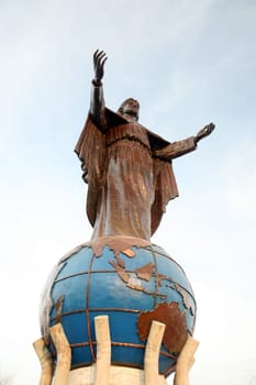 Asia,South East Asia,East Timor,Timor-Leste,Timor,Dili,Everyday,Jesus Statue,Cape Fatucama,Monument, The Jesus statue at Cape Fatucama on the coast in the capital Dili in East Timor in South East Asia.       (Urs Flueeler)