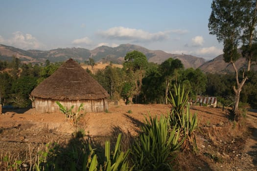 Mountain village Maubisse south of Dili in East Timor on the two separate island of Timor in Asia.