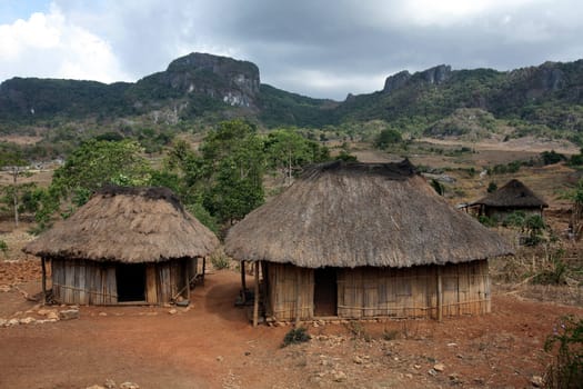 The landscape at Loihuno in Zental East Timor on the two separate island of Timor in Asia.