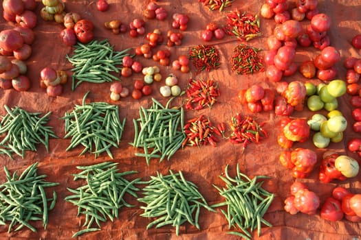 The weekly market in Lospalos in the east of Timor on the two separate island of Timor in Asia.