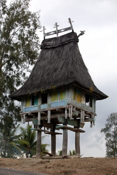 A TRADITIONAL house in Lospalos in eastern Timor on the two separate island of Timor in Asia.
