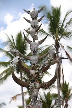 A traditional Friefhof near Roca in eastern East Timor on the two separate island of Timor in Asia.