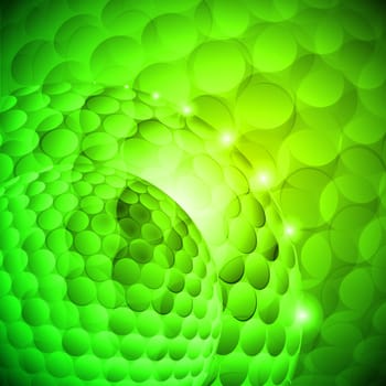 Seamless spotted green spherical abstraction. Disco gradient