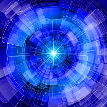 Seamless blue spherical abstraction. The disco gradients