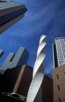 Downtown Singapore in South East Asia.